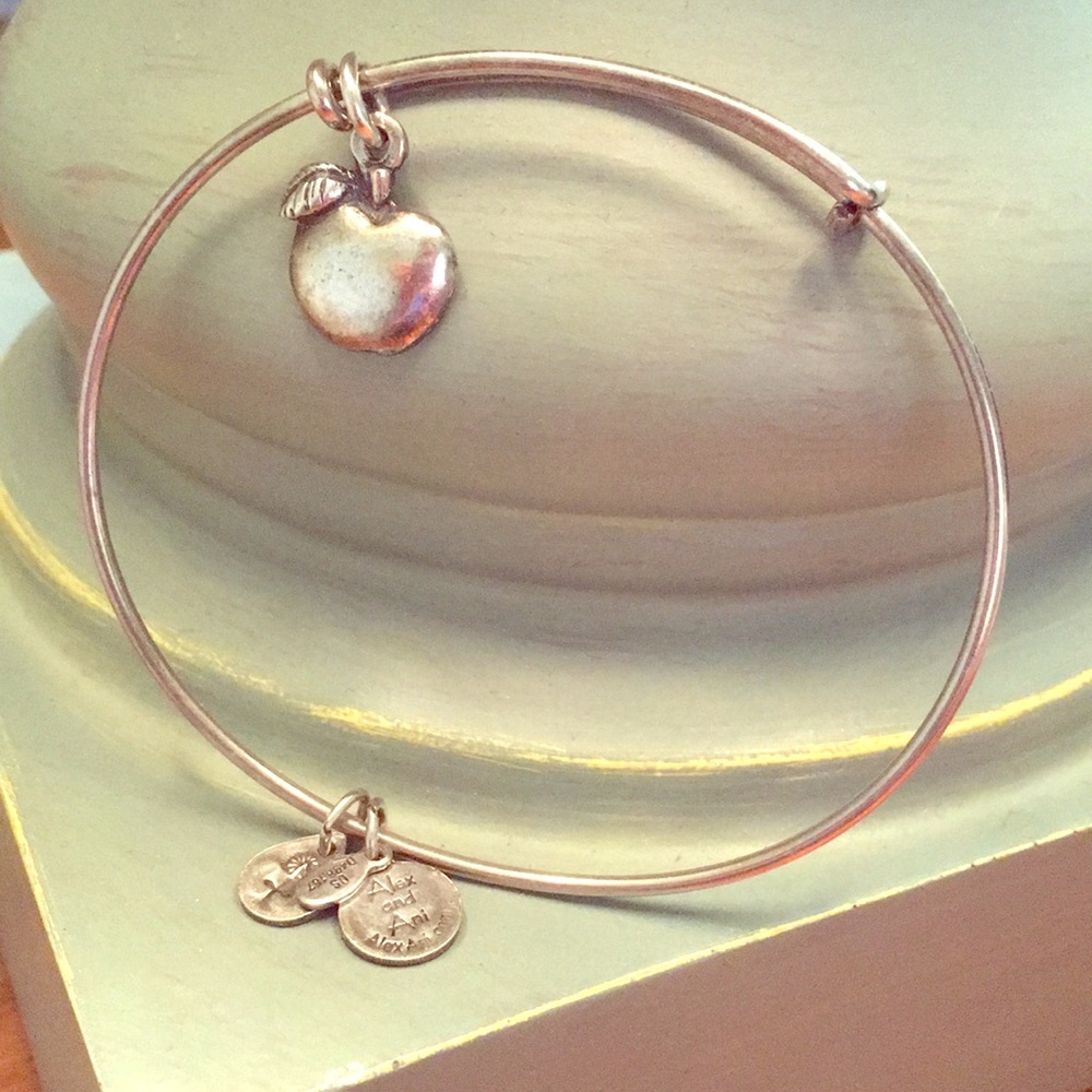Alex and Ani Apple charm bracelet